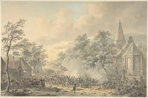 Dirk Langendijk, Battle Scene with Church at right
