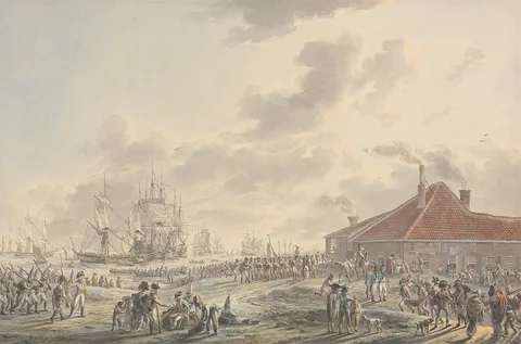 Dirk Langendijk, British Troops Disembarking