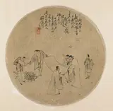 Su Liupeng, Scholars Examining Paintings