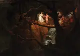 Nathaniel Grogan, Lady Blanche Crosses the Ravine Guided by the Count and Saint Foix (a Scene from 'The Mysteries of Udolpho')