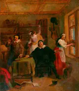 John Masey Wright, The Barber and Others Purging Don Quixote's Library (from Cervantes' novel)