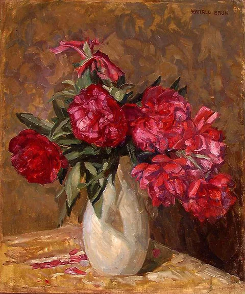 Harald Brun, Red Peonies