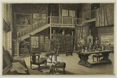 Marie Désiré Bourgoin, Meissonier's studio
