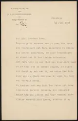 Sebastiaan Mattheus Sigismund de Ranitz, Brief aan Philip Zilcken