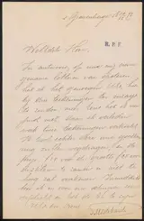 Sebastiaan Mattheus Sigismund de Ranitz, Brief aan Frans Buffa