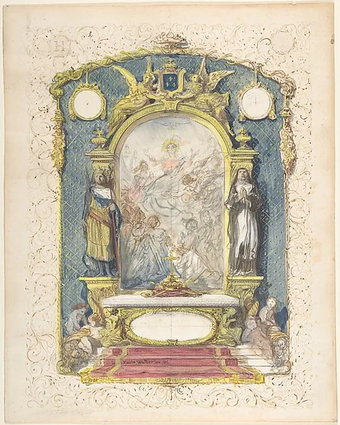 Emile Wattier, Altar Flanked by St. Louis and St. Theresa