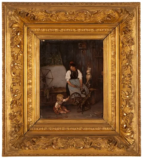 Ludwig Blume-Siebert, Woman with a Playing Child