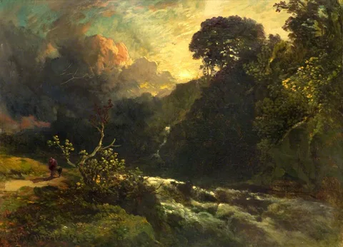 John Milne Donald, River in Spate