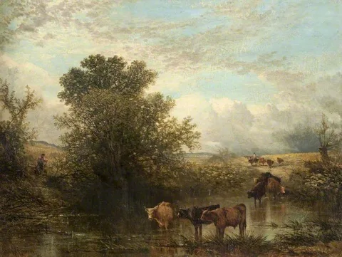 John Milne Donald, Cattle in a Pool