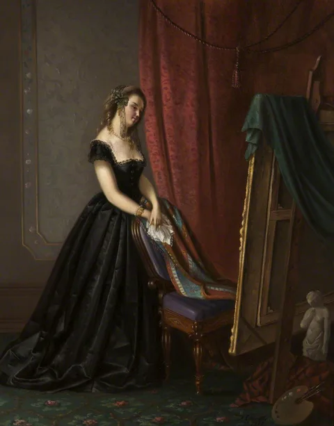 Auguste Coomans, Portrait of a Lady
