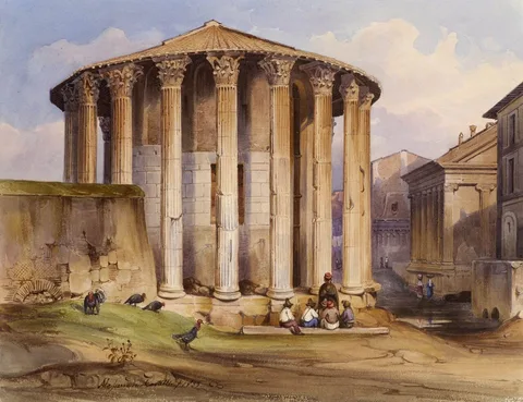 Alessandro Castelli, Rome - View of the Temple of Vesta