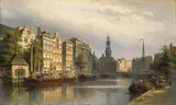 Eduard Alexander Hilverdink, The Singel, Amsterdam, looking towards the Mint
