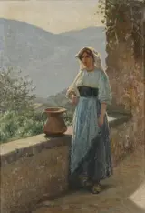 Niels Frederik Schiøttz-Jensen, A young Italian woman with a jug.
