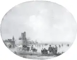 Willem Gillisz Kool, Fortified Town with a Frozen River