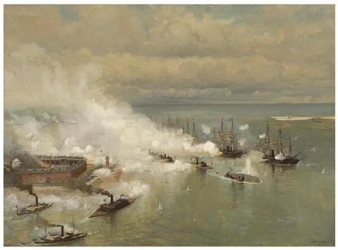 Julian Oliver Davidson, Battle of Mobile Bay