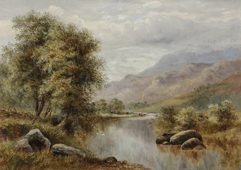 William Henry Hall, River in a Highland Landscape