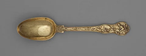 Paul Storr, Dessert Spoon with Hunt Scenes