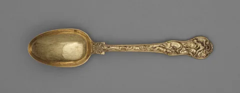 Paul Storr, Dessert Spoon with Hunt Scenes