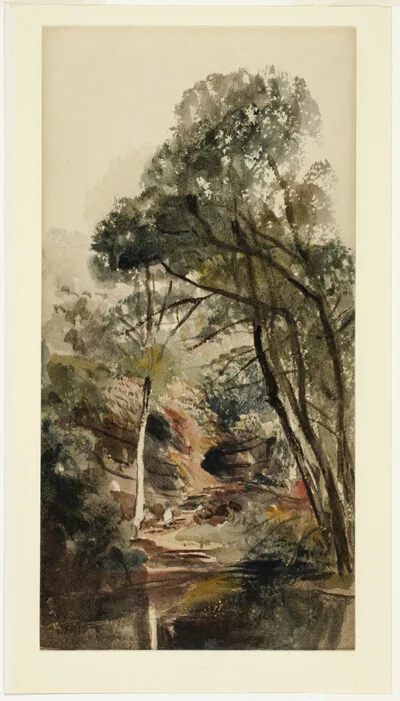 Ows Peter De Wint, A Wooded River Landscape