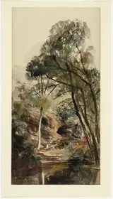 Ows Peter De Wint, A Wooded River Landscape