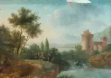 Pierre Joseph Petit, Landscape with Cattle and a River