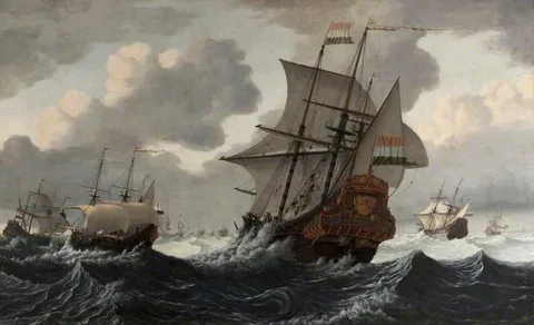 Gerrit Pompe, Dutch Men-of-War Beating to Windward