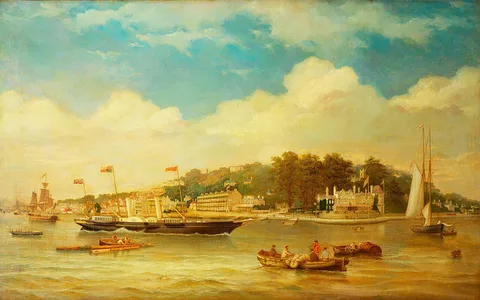 Charles Gregory, HMY 'Alberta' passing the Royal Yacht Squadron, Cowes
