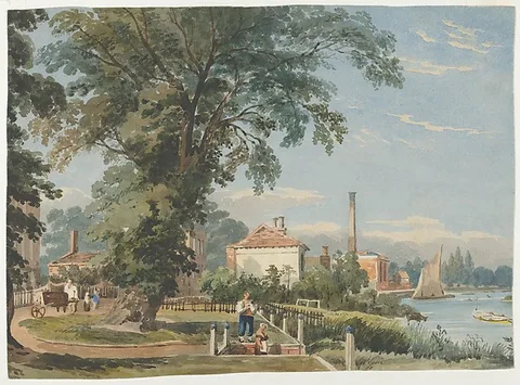 John Varley Ows, On the Thames at Hammersmith