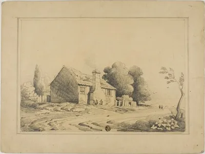 John Varley Ows, Cottage Beside Path