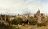 John Adam Houston, View of Glasgow and the Cathedral