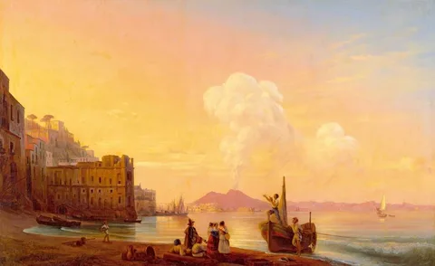 Ivan Constantinovich Aivazovsky, Naples with a poet amongst fishermen