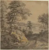 Lodewyk De Vadder, Wooded Landscape with a Road