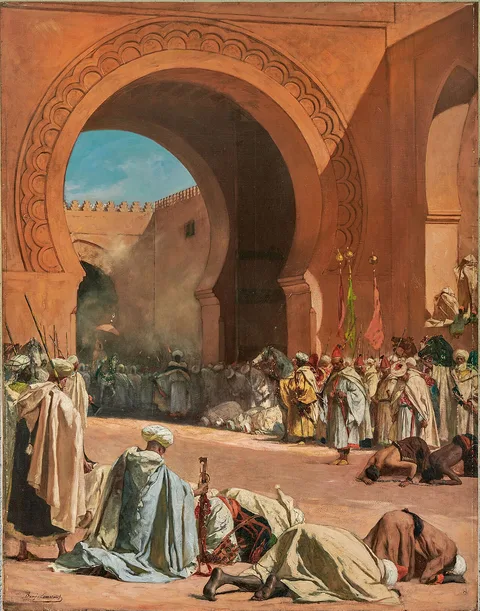 Jean-Joseph Benjamin-Constant, The King of Morocco Leaving to Receive a European Ambassador