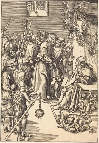 Lucas Cranach Il Vecchio, Christ before Caiaphas