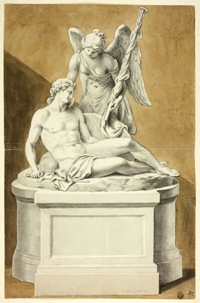 Joseph Nollekens, Monument with Dead Warrior and Angel