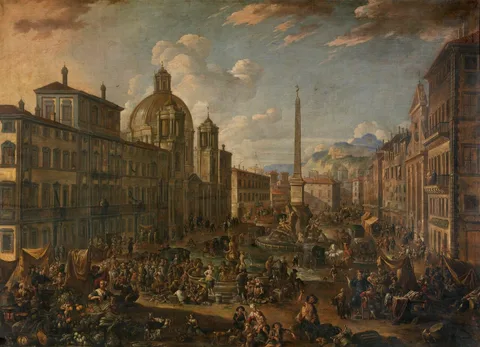 Anton Goubau, Piazza Navona in Rome