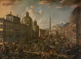 Anton Goubau, Piazza Navona in Rome