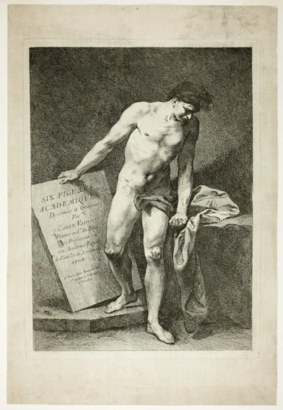 dit Carle van Loo Charles-André, Title Page, from Six Figures Académiques (Six Academic Figures)