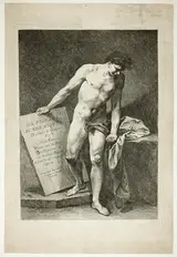 dit Carle van Loo Charles-André, Title Page, from Six Figures Académiques (Six Academic Figures)