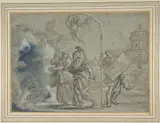 Giovan Francesco Romanelli, Aeneas and the Cumaean Sibyl Entering the Infernal Regions