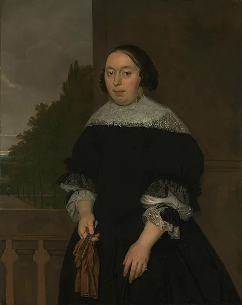 Ludolf de Jongh, Portrait of Aletta van Ravensberg (1635-77). Wife of Jan van Nes