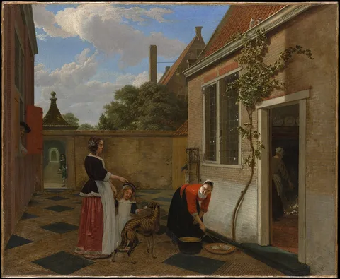 Ludolf de Jongh, Scene in a Courtyard