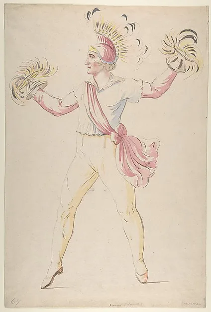 Abraham Louis Ducros, Franconi, Twirling Flaming Cones