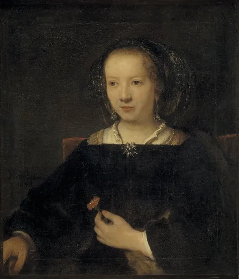 Willem Drost, Young Woman with a Carnation