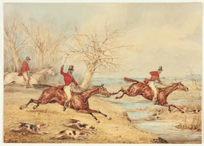 Henry Thomas Alken Sr, Mounted Hunters with Dogs