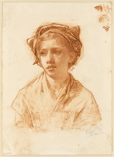 Paul Rajon, Bust of a Peasant Girl