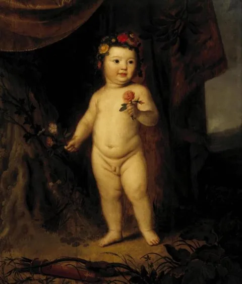 Willem van Honthorst, Portrait of a Child as Cupid