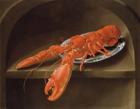 Charles Collins, Lobster on a Delft Dish