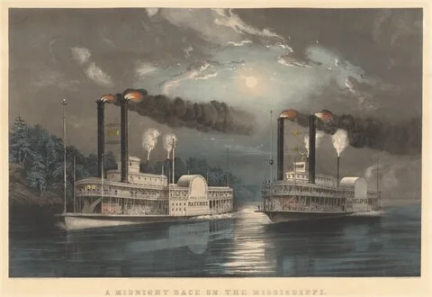 Frances Palmer, A Midnight Race on the Mississippi