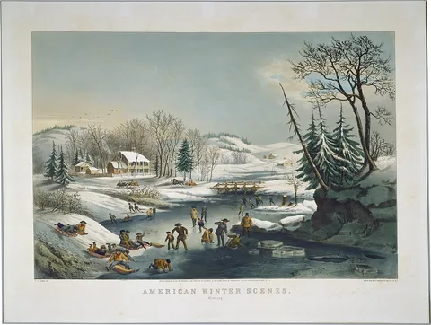 Frances Palmer, American Winter Scenes: Morning